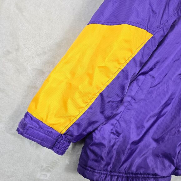 Vintage Minnesota Vikings NFL G-iii Jacket Men's Large Purple Hooded Insulated - Picture 4 of 16